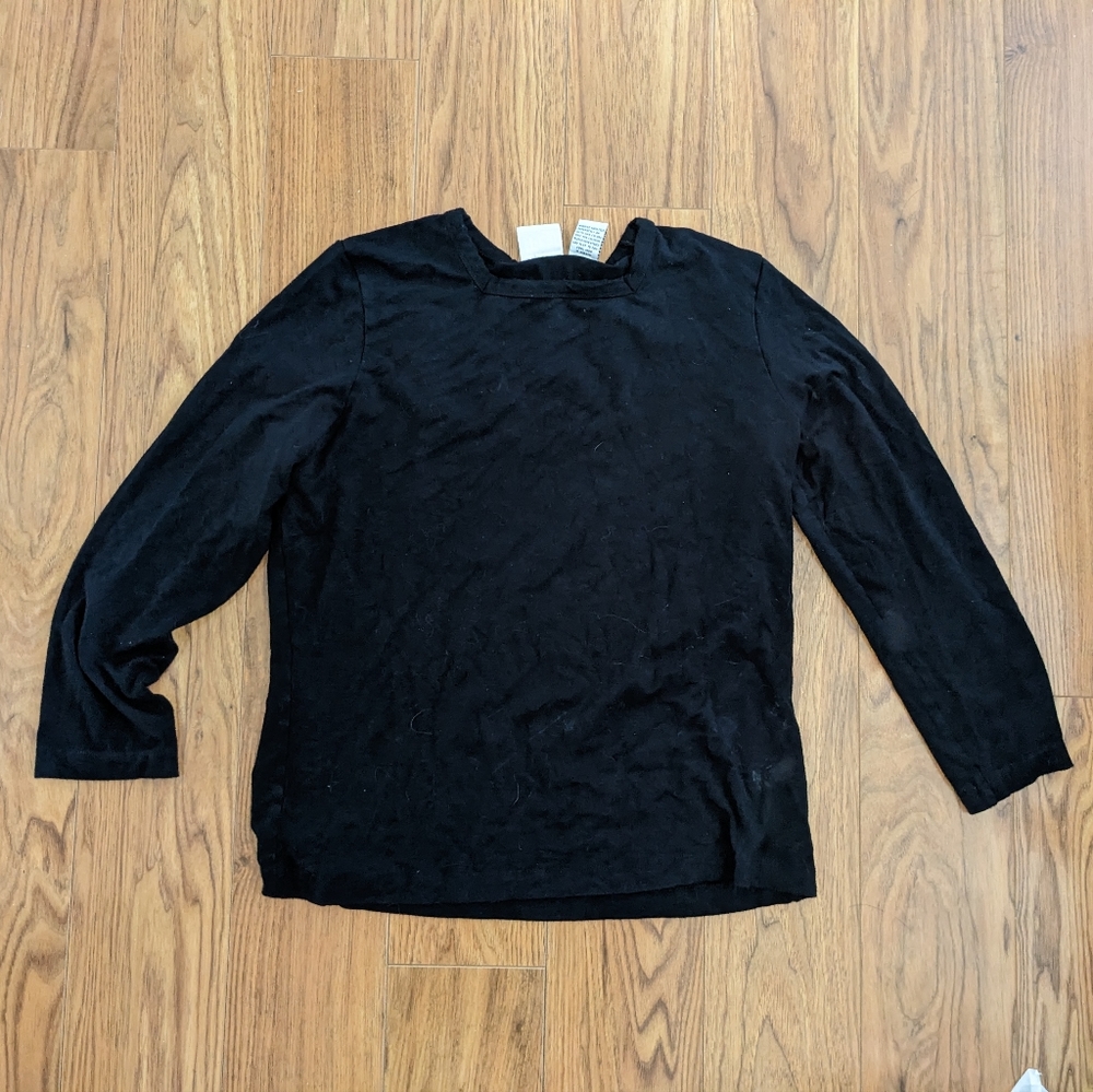 Black long sleeve top